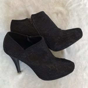 Sexy Black Shimmer Stiletto's 9